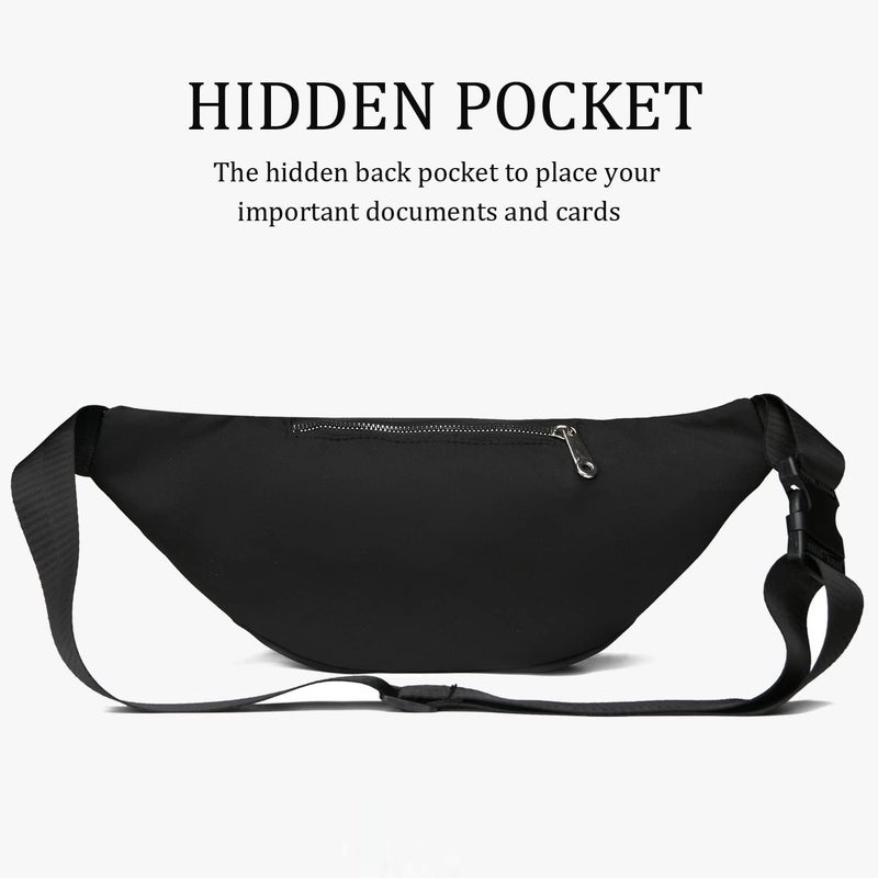 DAITET Crossbody Fanny Pack for Men&Women,Large Waist Bag & Hip Bum Bag with Adjustable Strap for Outdoors Workout Traveling Casual Running Hiking Cycling - Image 4
